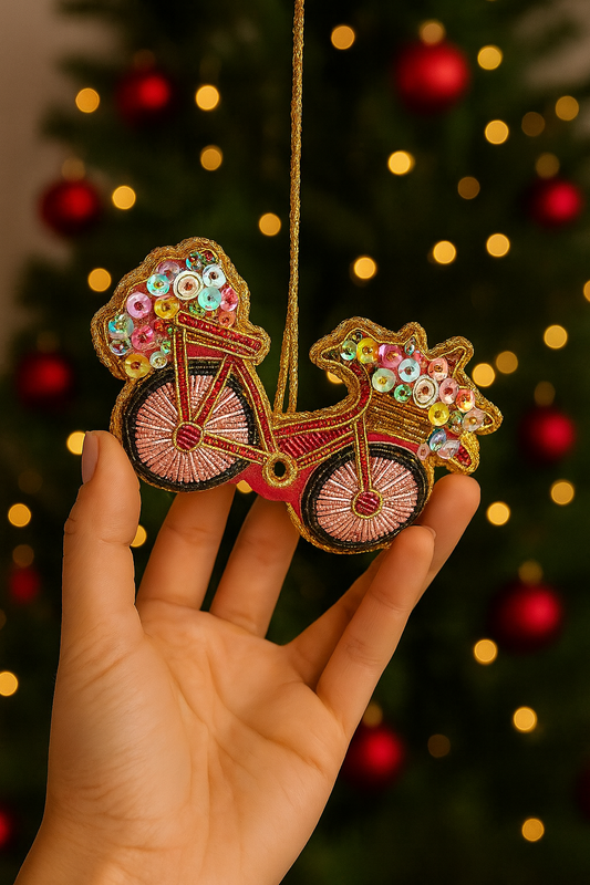 Sequinned bike